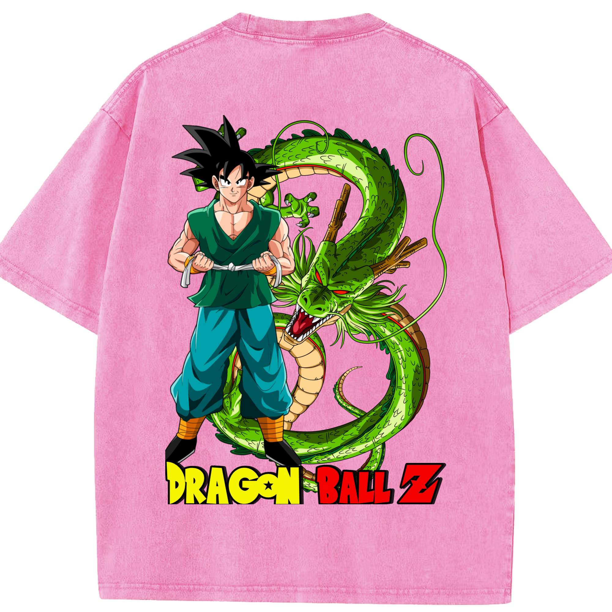（画像用） ドラゴンボール 孫悟空（そん ごくう）Son Goku カカロット DRAGON BALL Kakarotto 綿100% ヴィンテージ風 半袖Tシャツ（背面プリント）